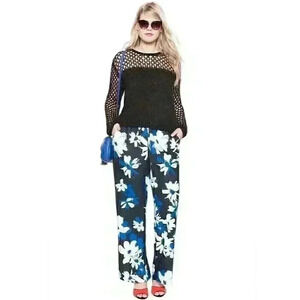 NEW NWT ELOQUII Flower Printed Soft Flare Pant, Size 16; $90